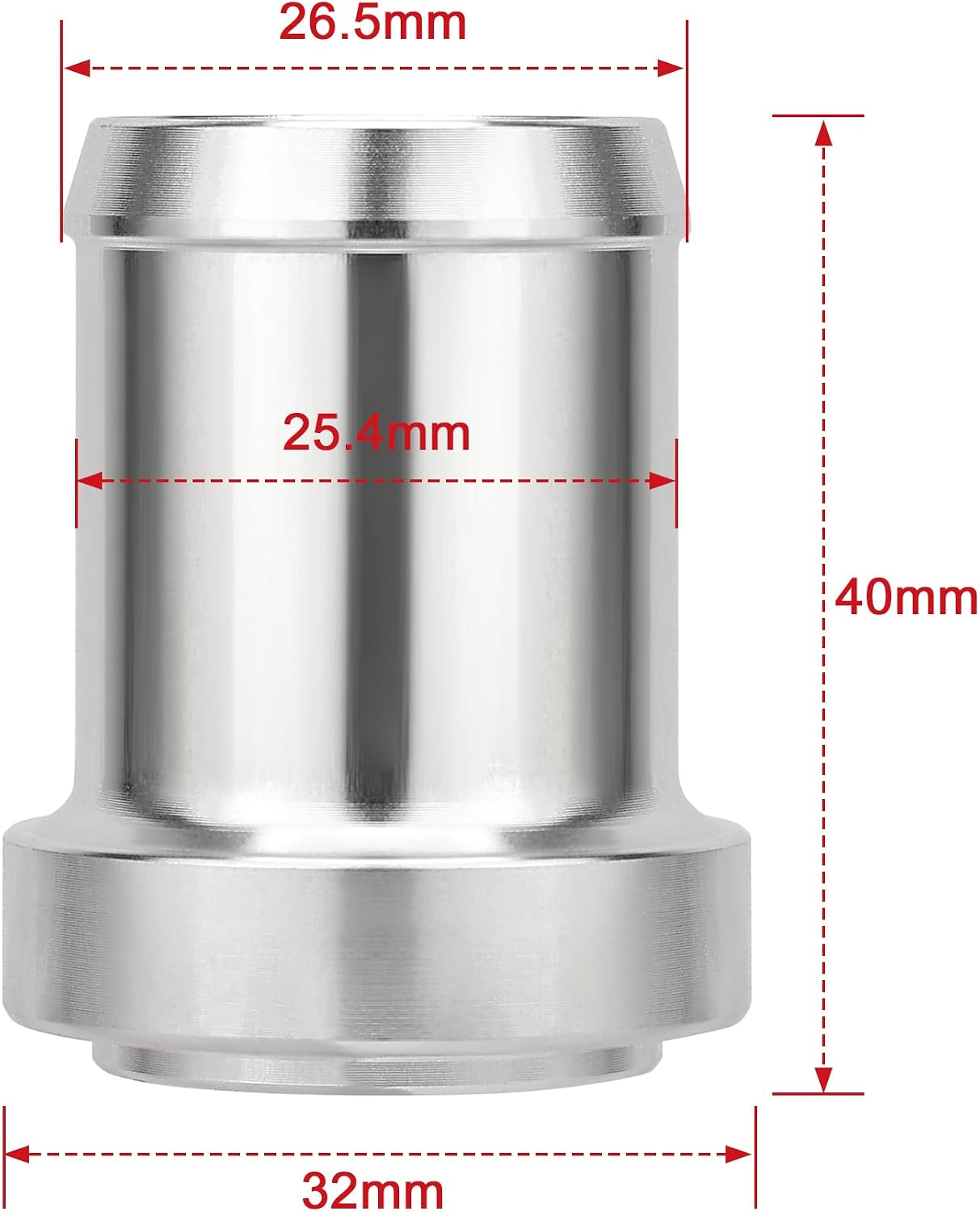 EVIL ENERGY 1" Weld On Hose Barb Tail Nipple On Bung Weldable Fitting Adapter Aluminum Pack of 2