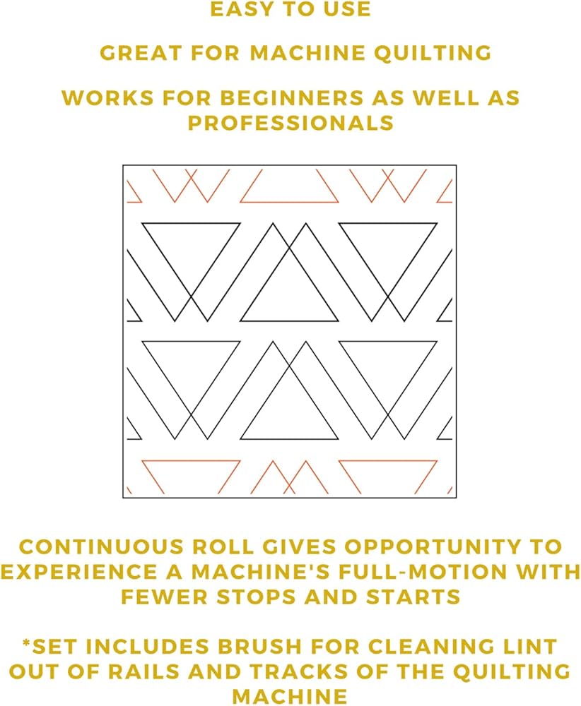 amazon-com-quilting-pantographs-pattern-paper-roll-for-longarm-quilting-machines-easy-triangles-design-quilt-pantograph-set-includes-long-arm-quilters-sewing-machine-rails-and-tracks-cleaning-brush for Free Quilting Pantographs For Beginners Printable Amazon.com: Quilting Pantographs Pattern Paper Roll - for Longarm Quilting Machines - Easy Triangles Design Quilt Pantograph - Set Includes Long Arm Quilters Sewing Machine Rails and Tracks Cleaning Brush for Free Quilting Pantographs For Beginners Printable