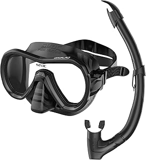 Seac Set Giglio, Snorkel Set with Diving Mask and Snorkel with Water Pur...