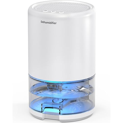 Dehumidifier, 35 oz Small Dehumidifiers for Home, Bathroom, Bedroom, Rooms, Ultra-Quiet with Sleep Mode, 7 Color Lights & Auto Shut Off, Compact & Portable for Closet, RV, Basement, Energy Saving
