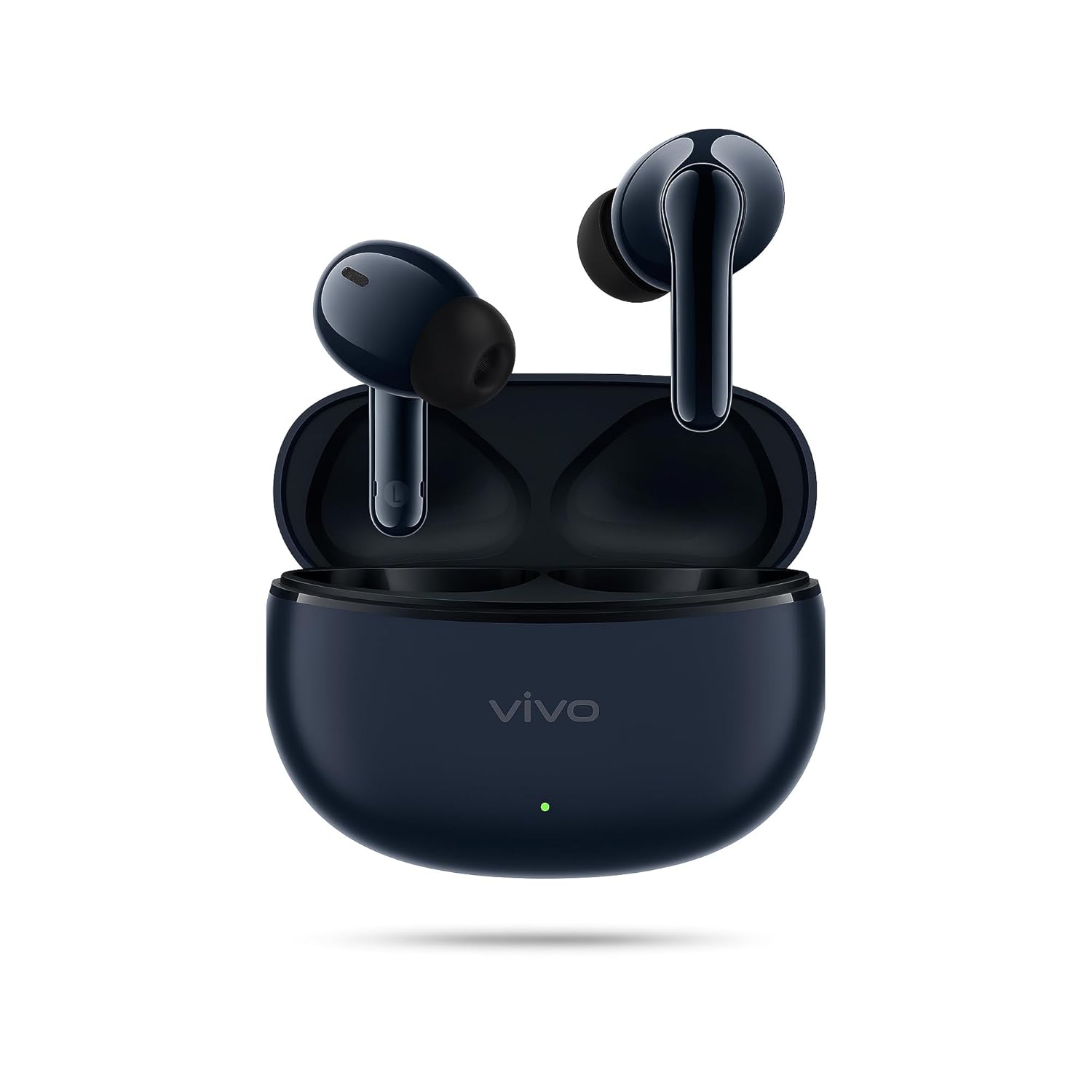 vivo True Wireless Bluetooth Earbuds with ANC, 42H Battery, 88ms Low Latency, Touch Control, IP54, Fast Charging, Bluetooth 5.3 TWS, USB Type-C – White & Black (Dark Indigo) vivo True Wireless Bluetooth Earbuds with ANC, 42H Battery, 88ms Low Latency, Touch Control, IP54, Fast Charging, Bluetooth 5.3 TWS, USB Type-C – White & Black (Dark Indigo)