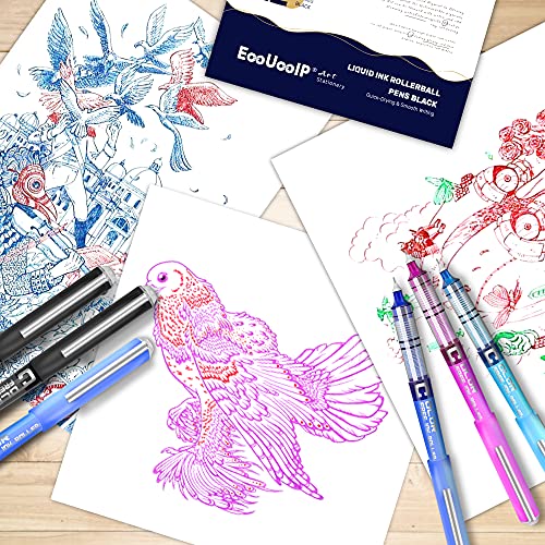 Gel Ink Pen, 24 Pcs Premium Fine Point Pens Assorted Colors, Perfect for Writing, Drawing, Painting and Illustrator