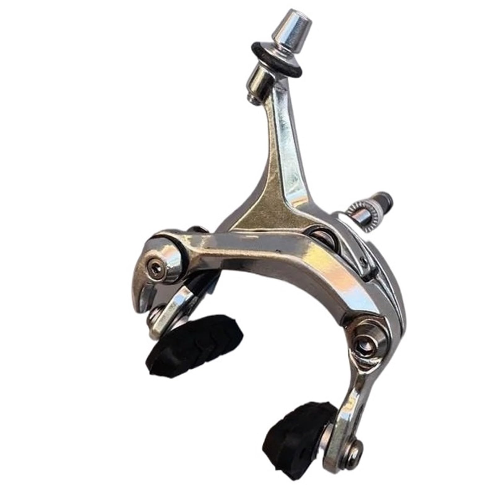 AIQWOJD Bike Rear Brake Drum Bike Brake Rear Drum Suitable for Bicycle Brake Device Fixed Gear Bicycle Road Bike Brake Device C Clamp Brake Lever(Radius Silver Front)