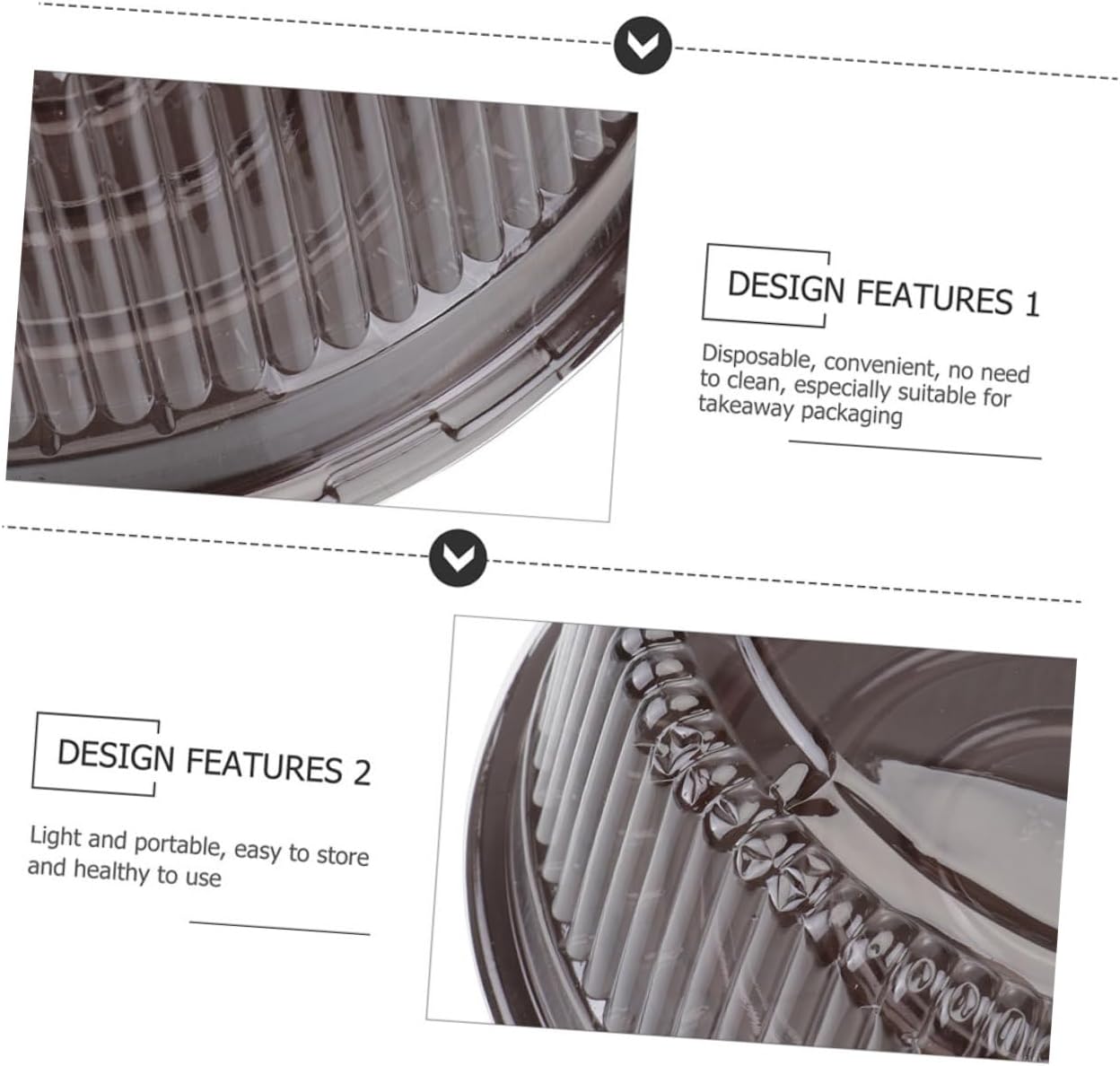 DECHOUS 25pcs Round Plastic Cake Boxes with Dome Lids Clear Cake Display Containers for Desserts for Weddings Parties and Festivals