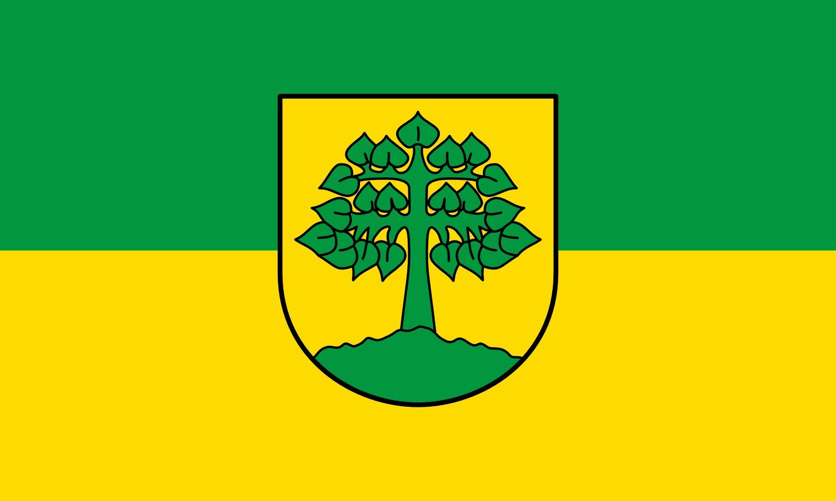 Drapeau Aldingen officiel pour mât de la municipalité de grand format