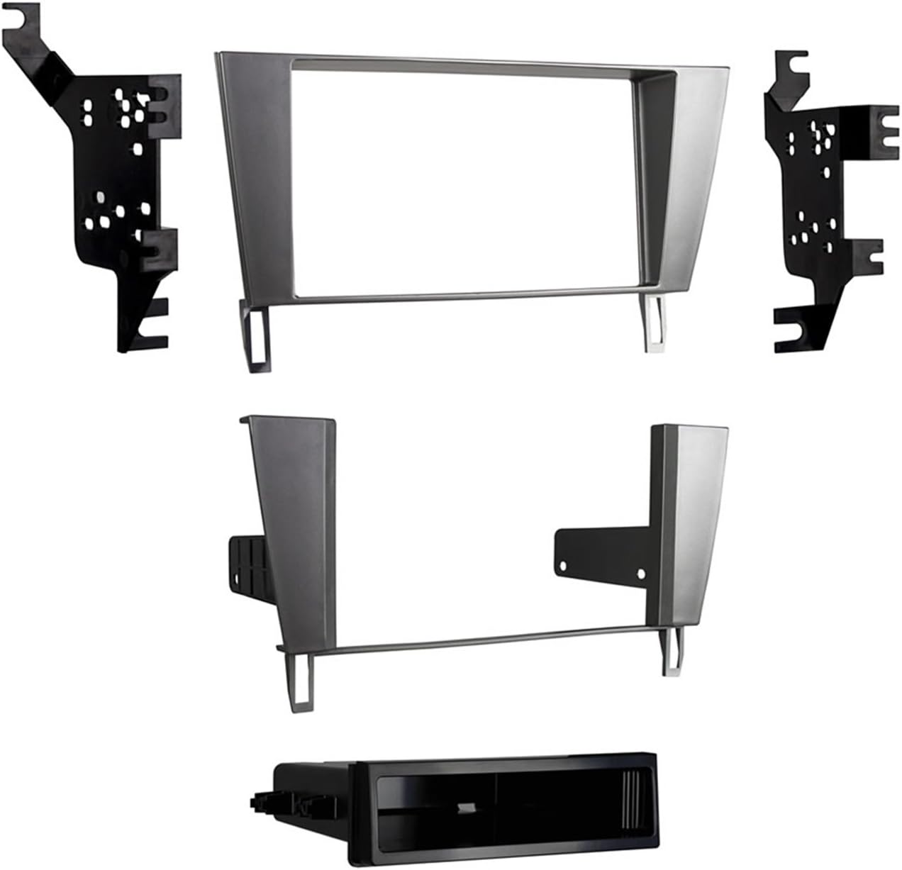 Metra Electronics 99-8161S Double DIN Dash Kit for Select 2002-2010 Lexus SC430 Vehicles (Silver)