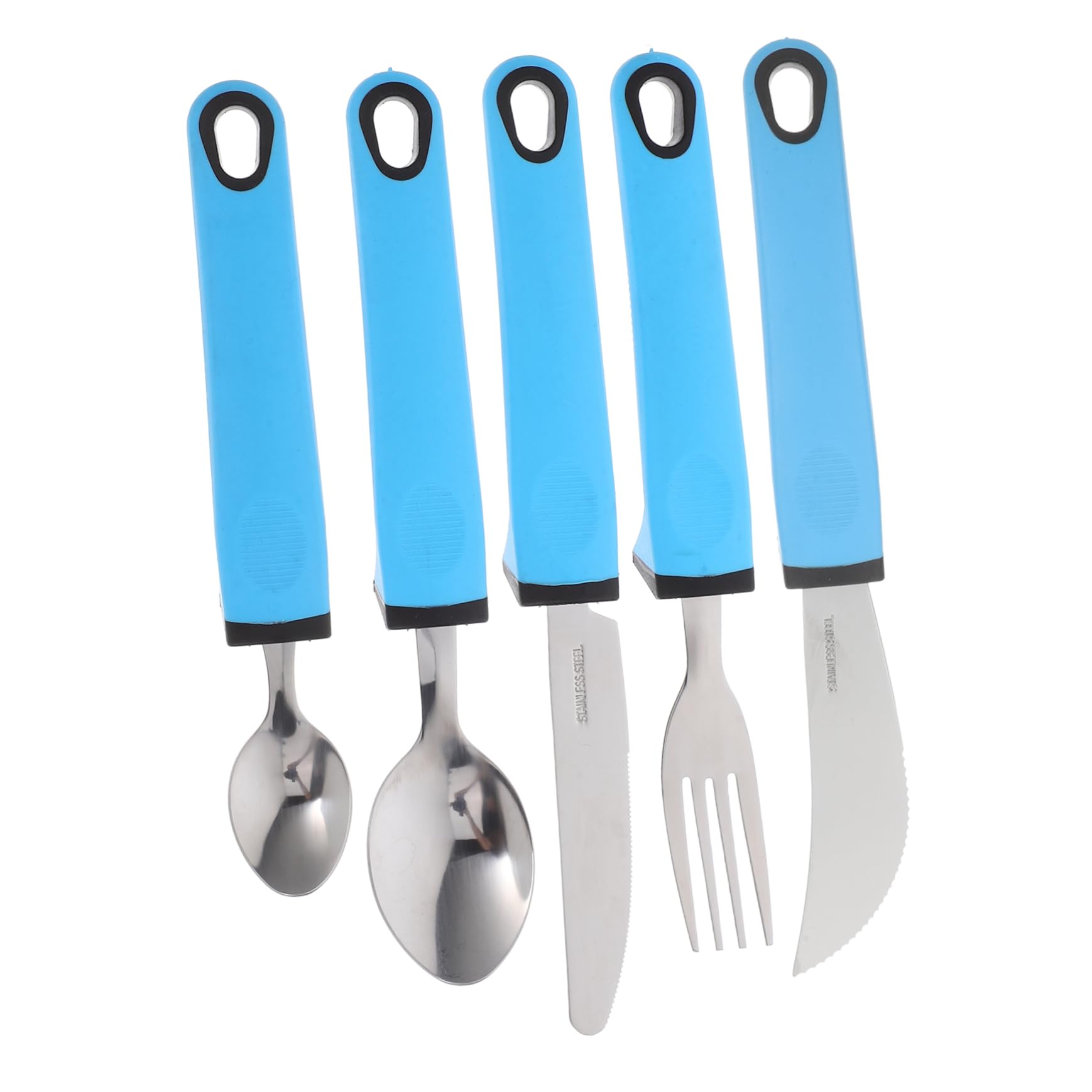 NULYLU Adaptive Eating Utensils for Elderly Stainless Steel Spoon Set Hand Tremor Smooth Craftsmanship