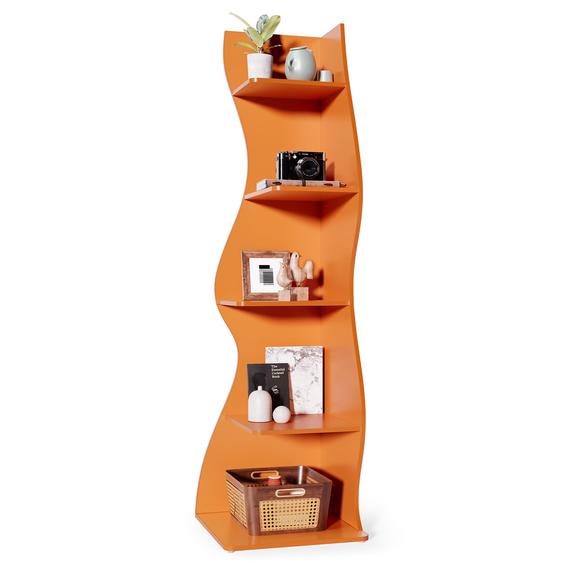 Little Tree 5-Tier Corner Shelf for Small Spaces