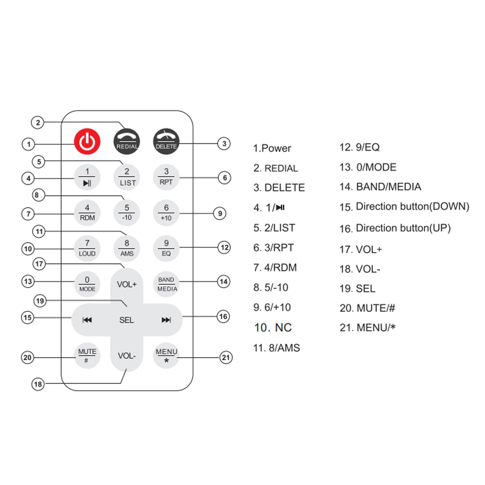 Marine-Radio, Marine-Stereo-Bluetooth-Marineradio, 12 V, Aluminiumlegierung, Staubdicht, Wasserdicht, Verlustfreie Musik, Digitale Medien, MP5-Player für Yachten, Wohnmobile, Boote