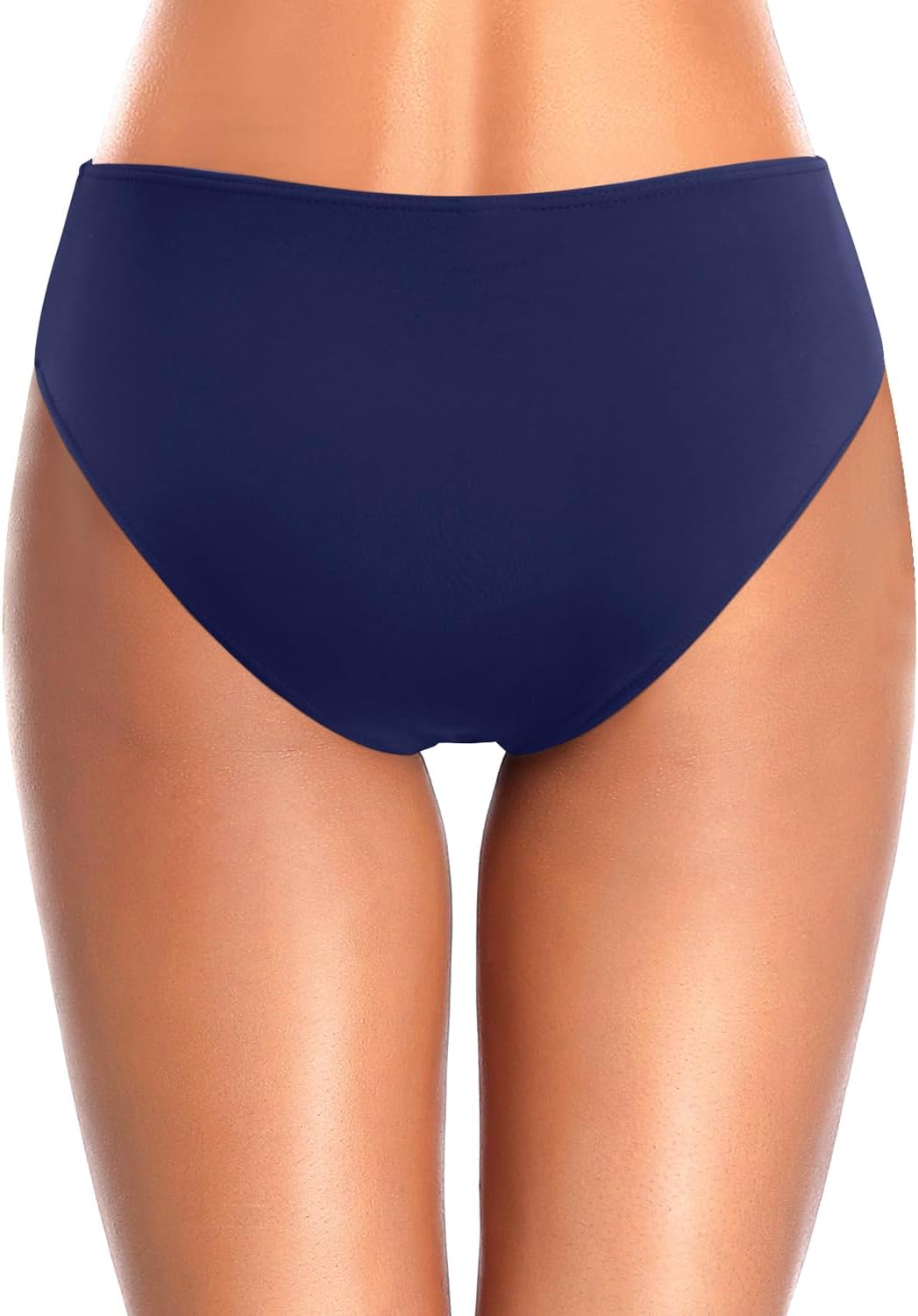 Tempt Me Women Bikini Bottoms Mid Waist Bathing Suit Swimsuit Ruched Swim Bottom - Image 2