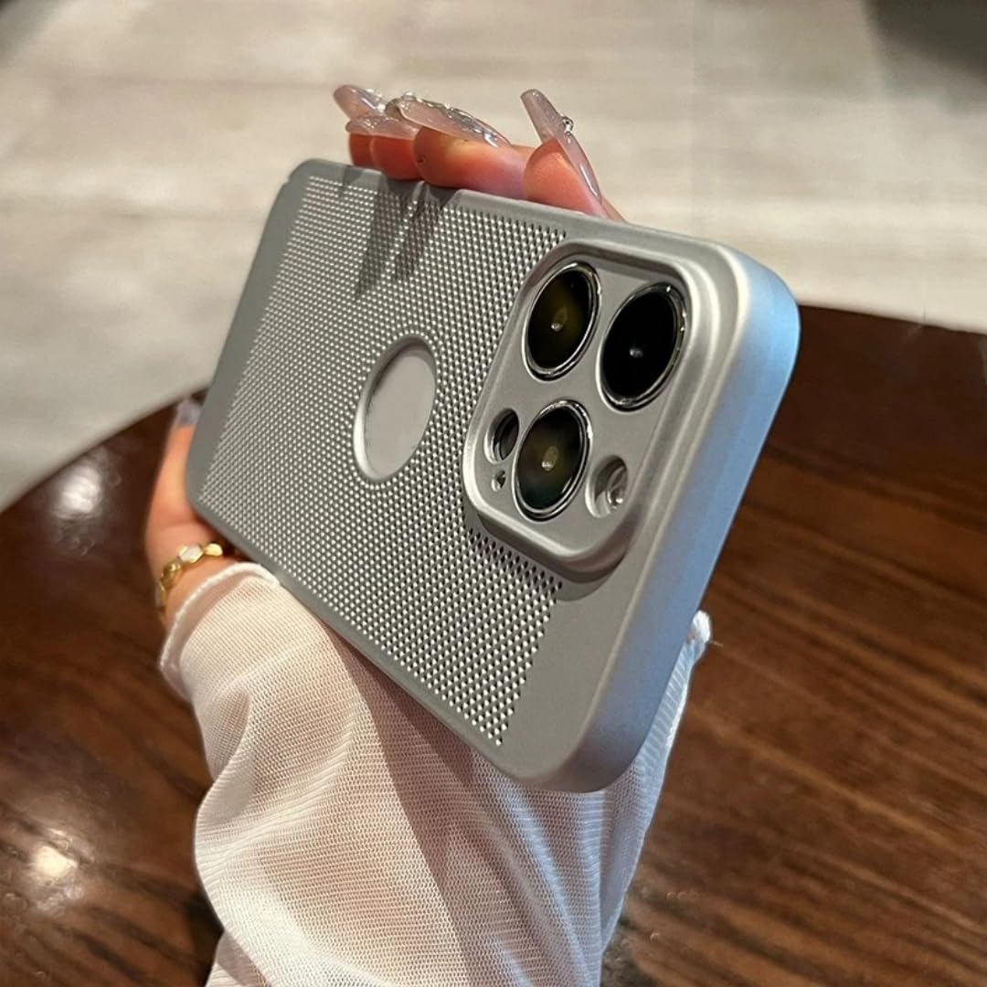 Coque iPhone 14 Plus contre la surchauffe coque rigide creuse argent - 6