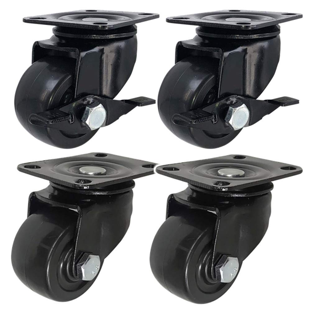 Roulettes pivotantes industrielles 50mm avec frein pour lit et canape charge 400kg
