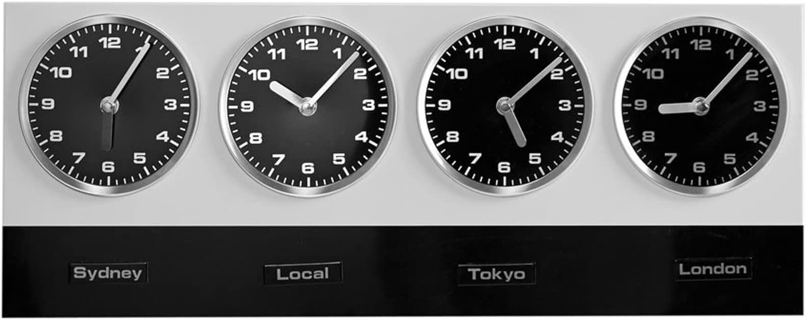 World Time Wall Clock – World Time with Magnets for VariousCountry Names