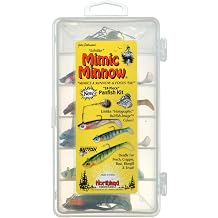 Northland Fishing Tackle Mimic Minnow Panfish Lure Kit, Assorted Size & Color Pre-Rigged Swimbait Kit for Crappie, Bluegill, Perch Fishing, 24 Pieces Per Kit