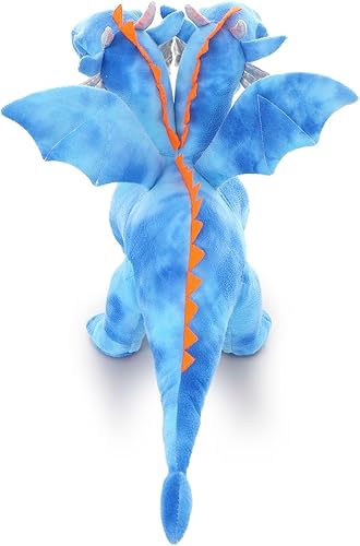 Vista 7 de Tezituor Animales de peluche de dragón de doble cabeza, juego de 5 juguetes de peluche de dinosaurio, mamá dragón con 4 dinosaurios bebés