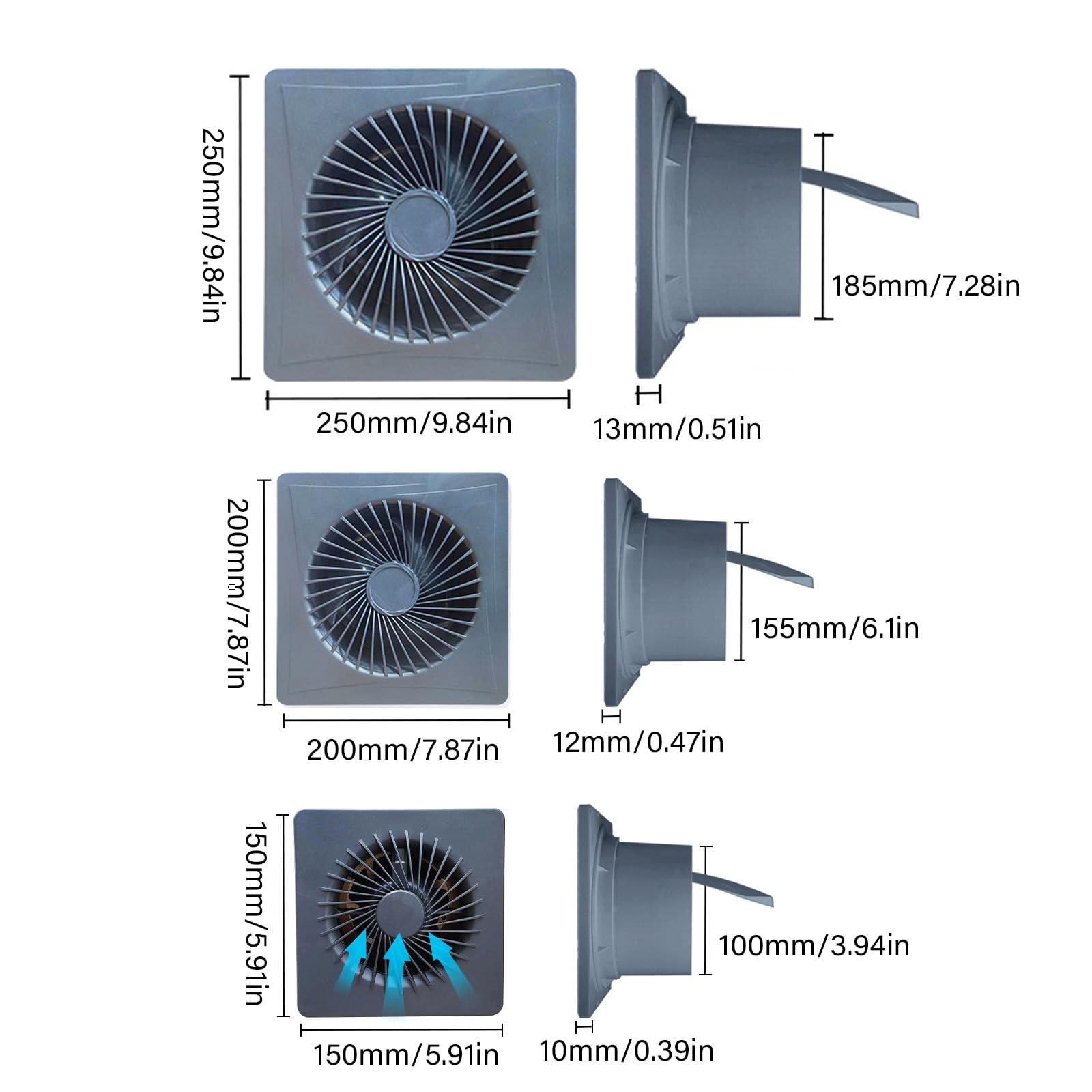 Ventilateur d ' 12 V, ventilateur, White 6 INCHES