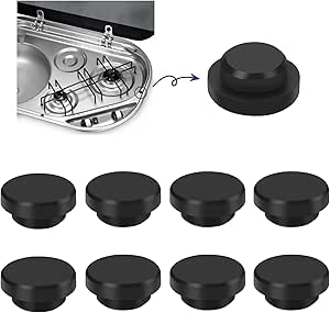 Herd Drehknöpfe Universal - 2 Stück Zinklegierung Silber