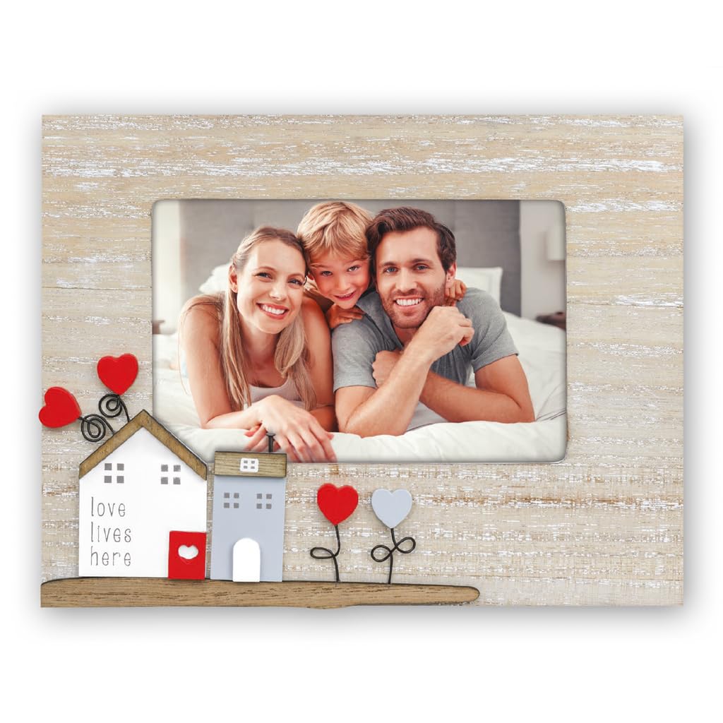 Cornice Portafoto In Legno Con Stampa Leopardata Per Foto 10x15 Cm – Verticale/Orizzontale Con Cavalletto