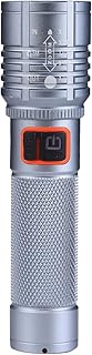 MZ 035 (Zoomable LED Silver Metal Torch) 4 Modes Flashlight | Super Bright &amp; USB Rechargeable Torch, Zoomable Tactical Fla...