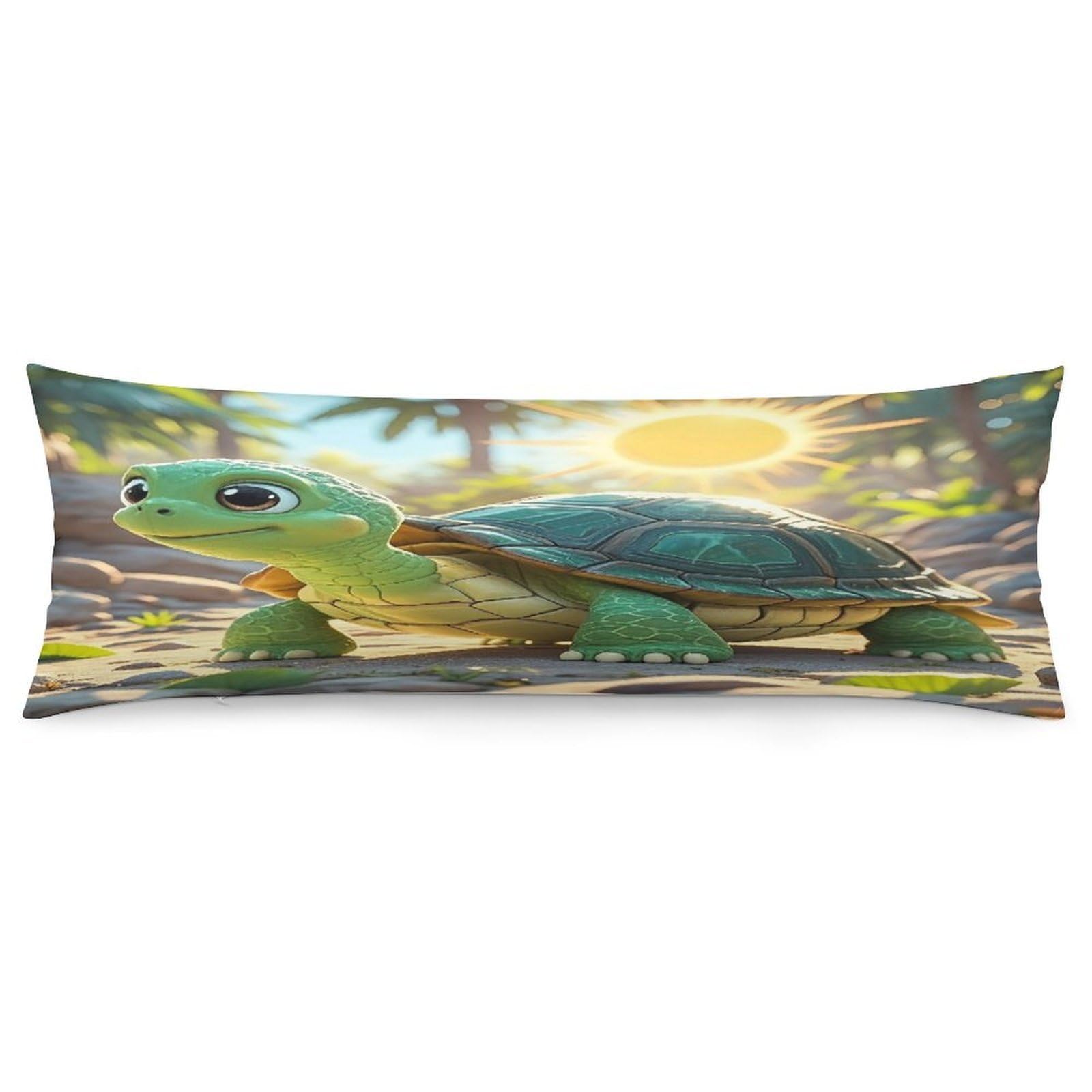 Turtle Throw Pillow Cover Soft Lumbar Pillow Covers with Zipper Breathable Rectangular Cushion Case Polyester Pillow Case Decorative Body Pillow Cover for Couch Bed