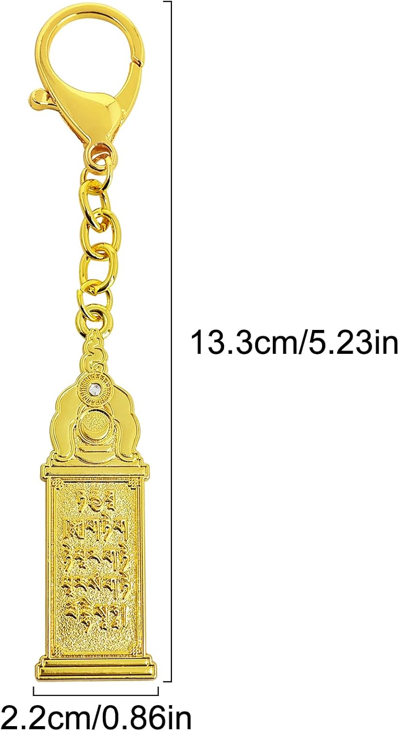 Feng Shui 2026 Heart Sutra Pagoda Talisman Keychain Bring Luck Good Fortune Keychain