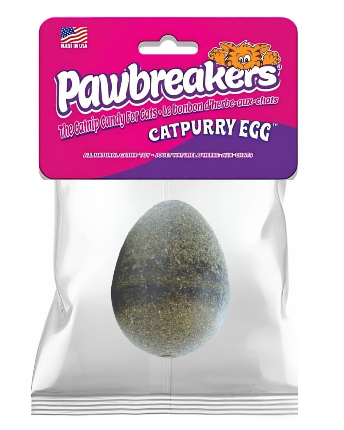 Pawbreakers 2 Catpurry Eggs - All-Natural cat Treats, Medical Grade Catnip Treat and Toy, Catnip for Cats for Relaxed Play, Safe & Digestible, Hypoallergenic & Vegan - 2.25 inches Tall, Made in USA