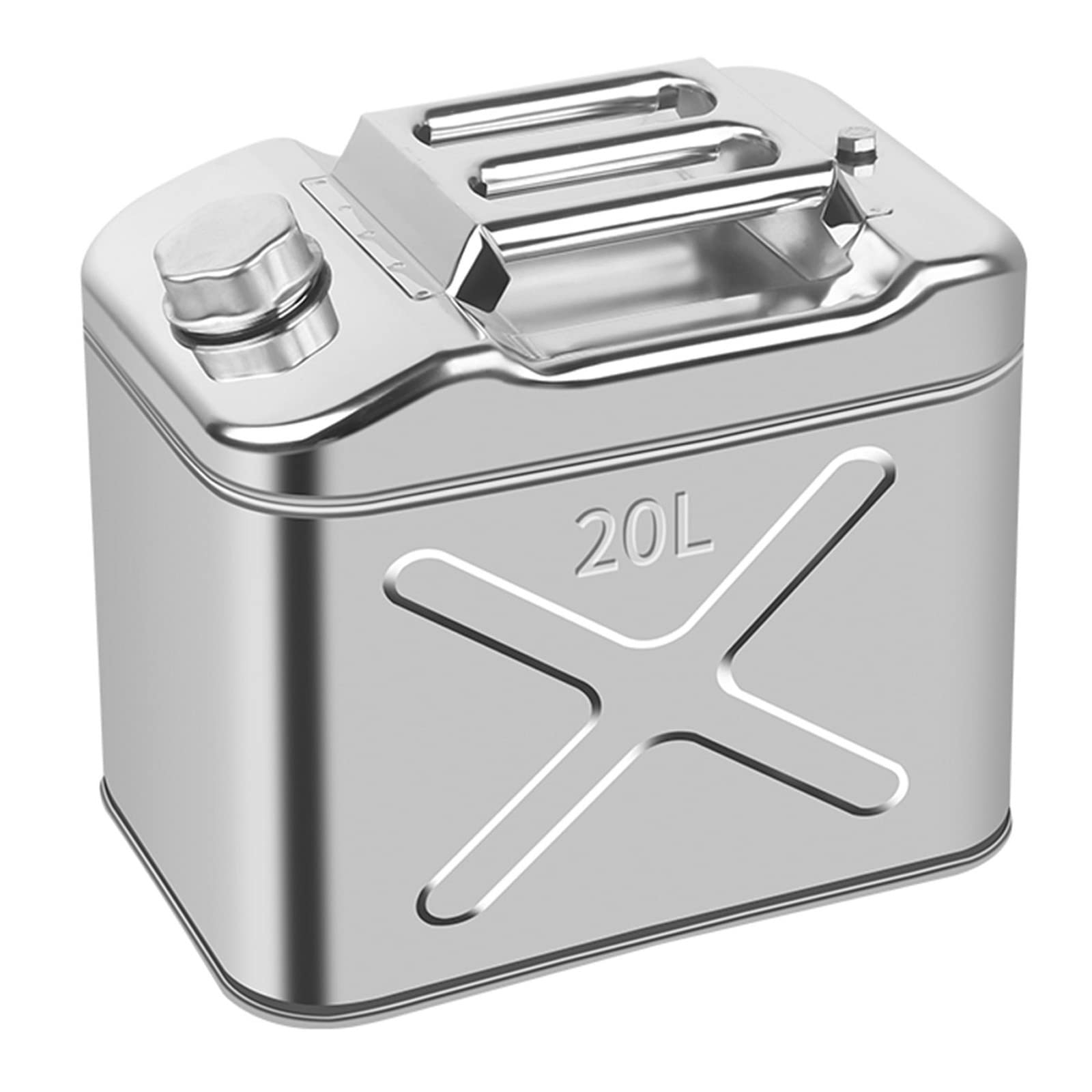 304 Latas de Gasolina Combustible Acero Inoxidable Lata Combustible portátil con Pico Flexible Lata aprobada por la Onu Horizontal para Lata contenedor Almacenamiento Diesel de Gasolina