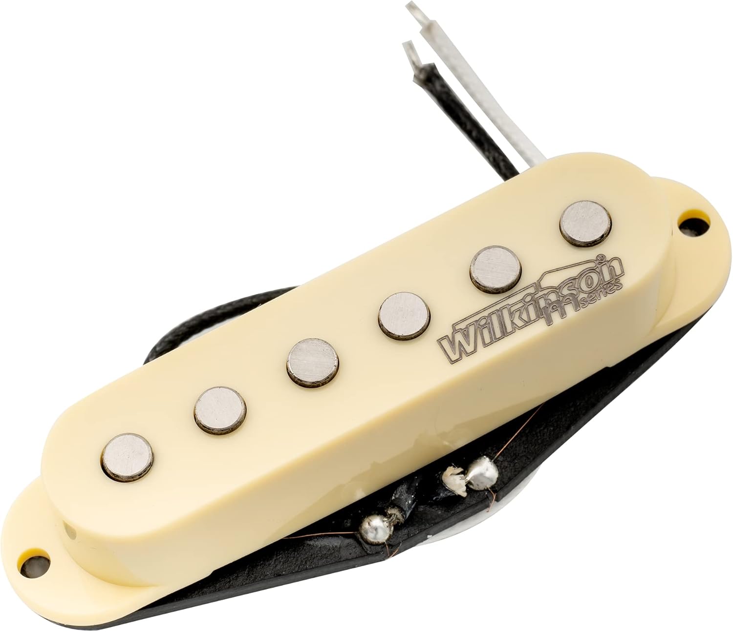 Wilkinson M Series High Output Alnico 5 Strat Single Coil Neck Pickup for Stratocaster Electric Guitar, Cream