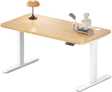 MAIDeSITe Höhenverstellbarer Schreibtisch 140x70cm - Elektrisch Schreibpult Höhenverstellbar 3-stufige mit 2 Energieeffizient‌ Motoren -Stabil & Flüsterleiser Arbeitsplätze Traglast 160kg -S2 Pro Plus
