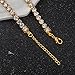 kelistom Gold Anklet for Women Teen Girls 14K Gold Silver Plated Cuban Mariner Figaro Link Chain Ankle Bracelets for Women (tennis chain)