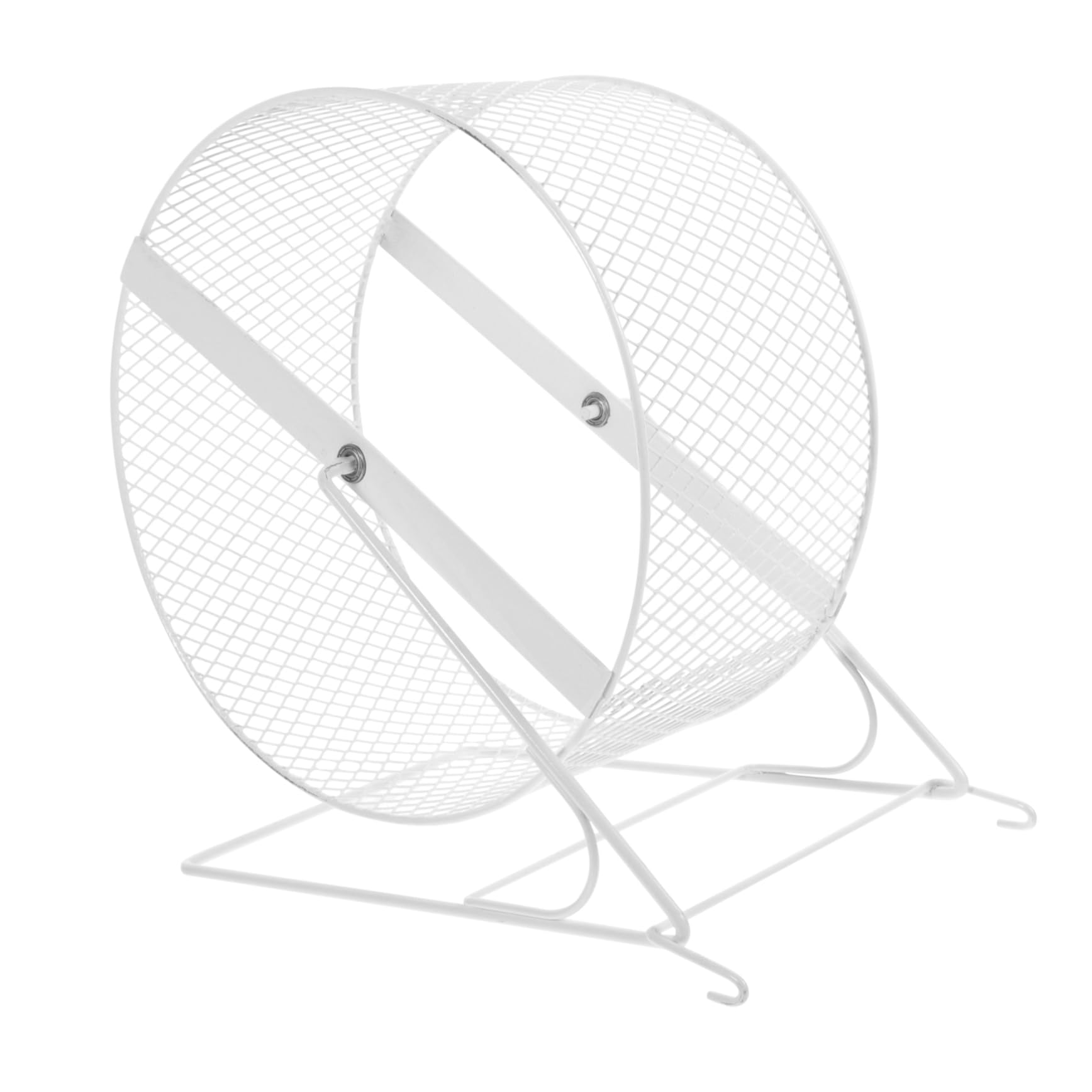 BESPORTBLE Rosewood Rabbit Toys Iron Hamster Wheel, Silent Running Wheel for Hamsters and Hedgehogs, Safe Exercise Toy with Stand for Cage Use