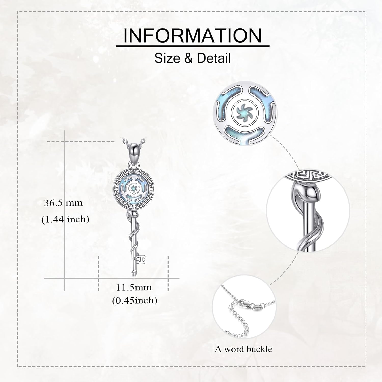 URONE Hecate Necklace 925 Sterling Silver Moonstone Wheel of Hecate Pendant Necklace Wiccan Jewelry Gifts for Women Men - Image 5