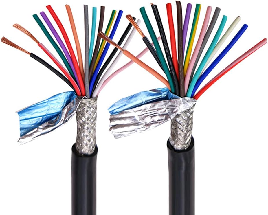 Multi-core shielded cable RVVP24AWG 0.2mm2 3 4 5 6 8 10 12 14 16 20 24 ...