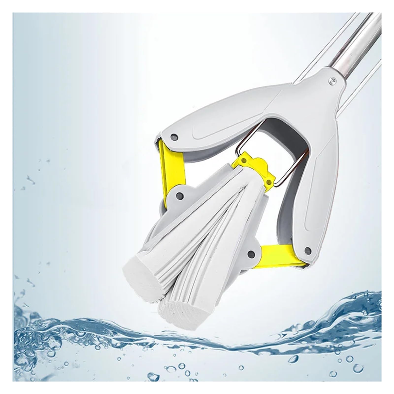 Compatible con fregona de algodón de goma autodrenante exprimible, fregona plana perezosa plegable sin lavado, fregona de esponja, techos domésticos, herramientas de limpieza de pisos