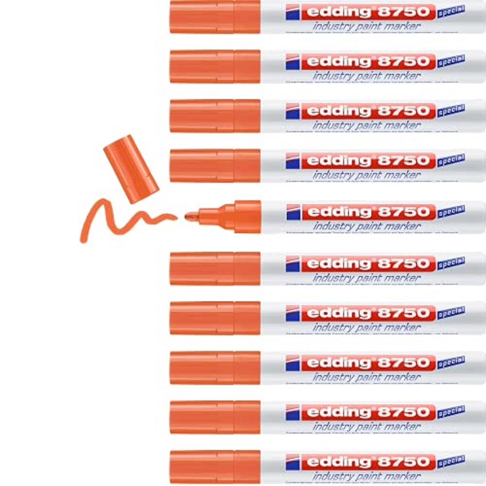 edding 8750 Industry Paint Marker Orange 4-8750006