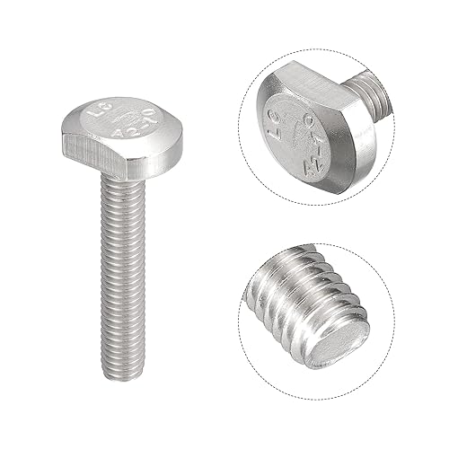 Miniatura 48 de uxcell Pernos de ranura en T, 20 piezas M5x16mm ranura en T Pernos deslizantes Pernos deslizantes 304 Tornillos en forma de T de acero inoxidable