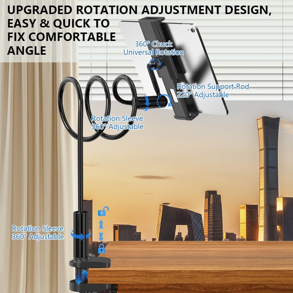 flintronic Porta Cellulare da Collo, Collo Oca Supporto Regolabile, Supporto Cellulare con 2 clip, Supporto Telefono, Universale Stand per iPhone, Switch, Samsung, Dispositivi da 4-12”, 80cm