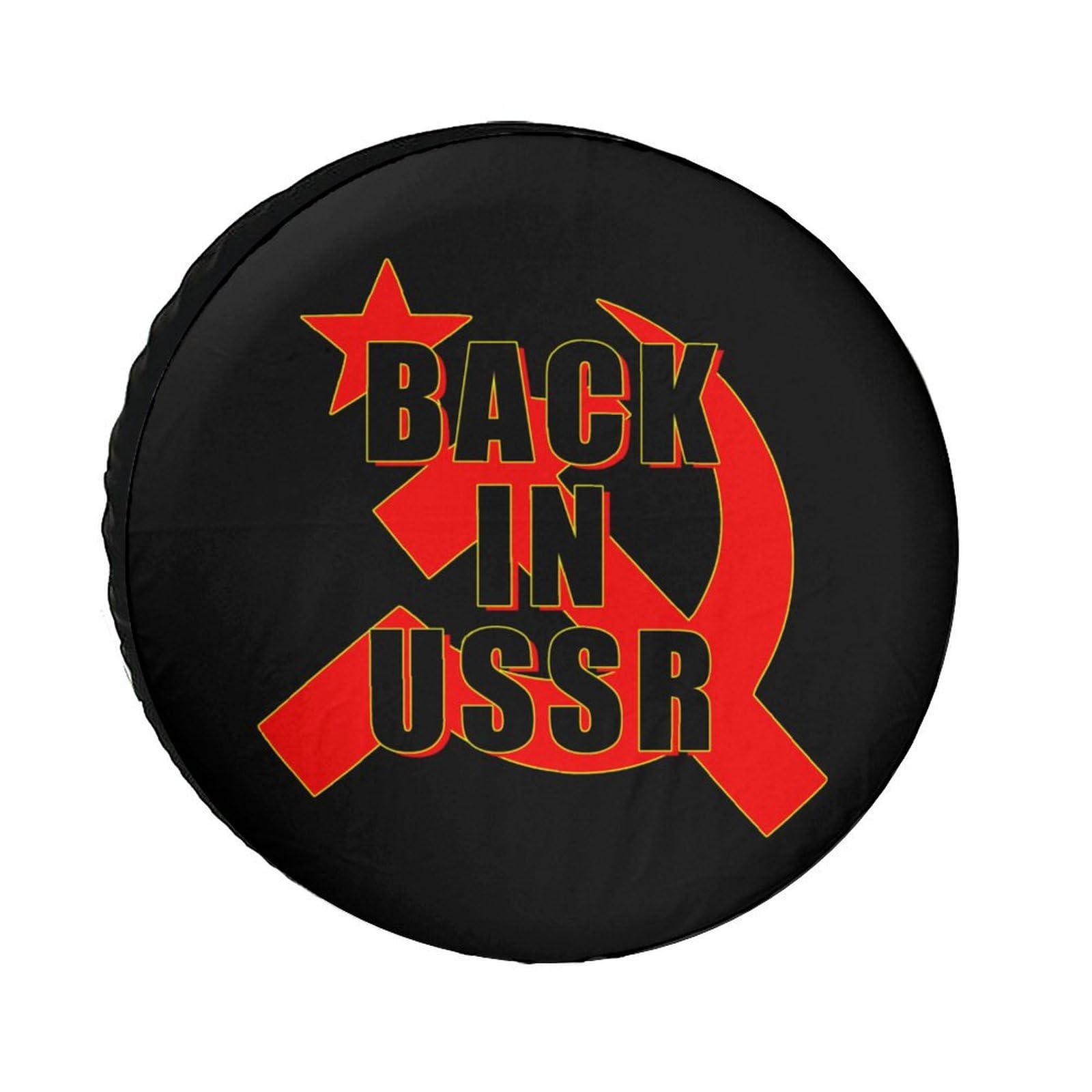 Back in USSR Hammer Spare Tire Cover Oxford Waterproof Wheel Protectors Universal Car Accessories 26inch