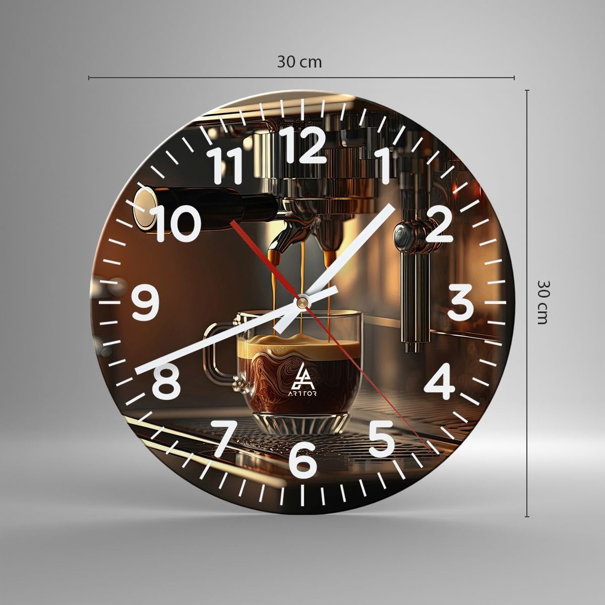 ARTTOR Pendule Murale Moderne Ronde 30x30 cm Cuisine - 5745