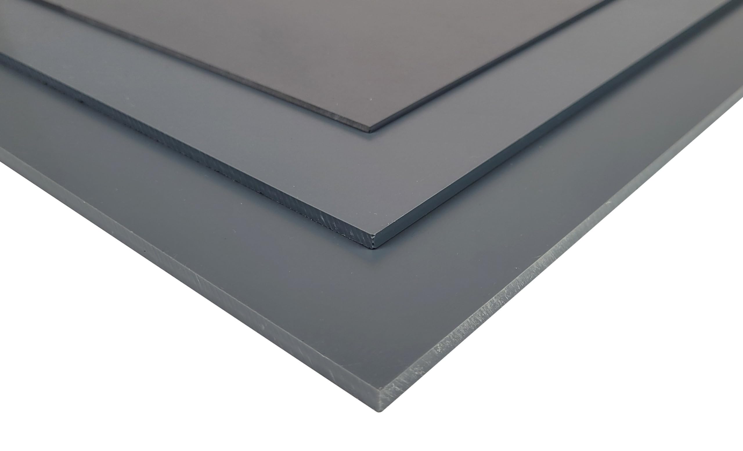 Piastra rigida in PVC 1-10 mm nero/bianco/grigio Trovidur® Vekaplan® in plastica (1, grigio ferro, 1000 x 495 x 10 mm)