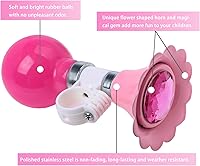 Vista 3 de U-LIAN Serpentinas y campanas de bicicleta para niñas, 1 paquete de campanas de bicicleta de flores con 2 paquetes de serpentinas para manillar