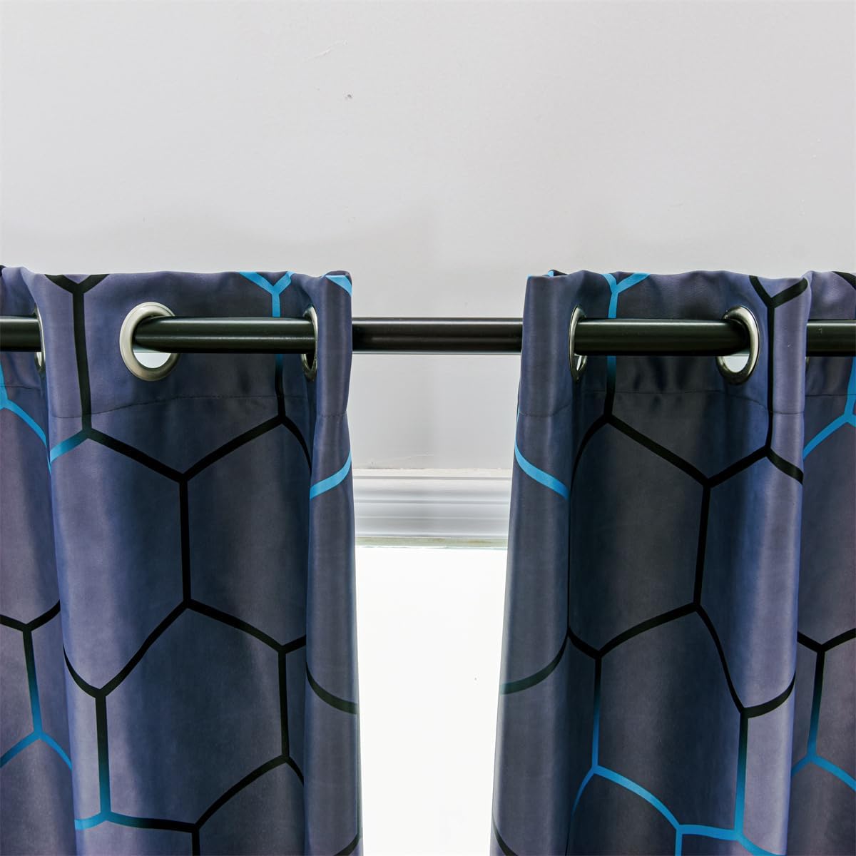 NTBED Game Console Blackout Curtains Drapes for Kids Bedroom Play Room 2 Panels Darkening Grommets Window Treatment, 42Wx63L, Blue - Image 6