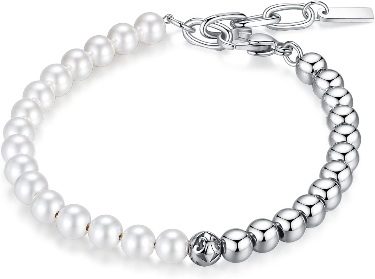 GAVU Fleur De Lis Shell Pearl Bracelet for Men