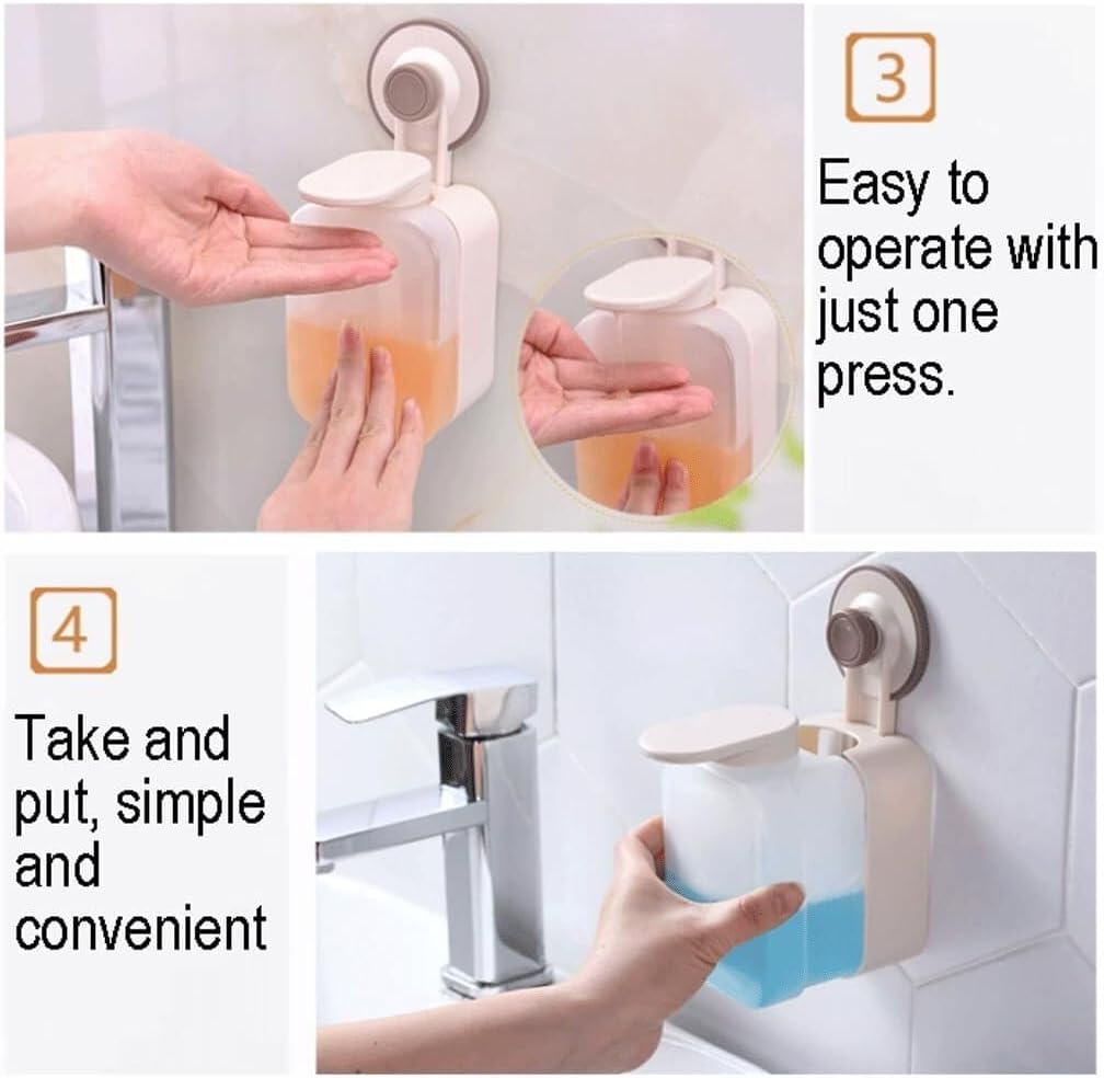 Lotion Soap Dispenser Manual Push Soap Dispenser Dishwashing Liquid Pump Dispenser Wall Mounted Soap Dispenser Bathroom