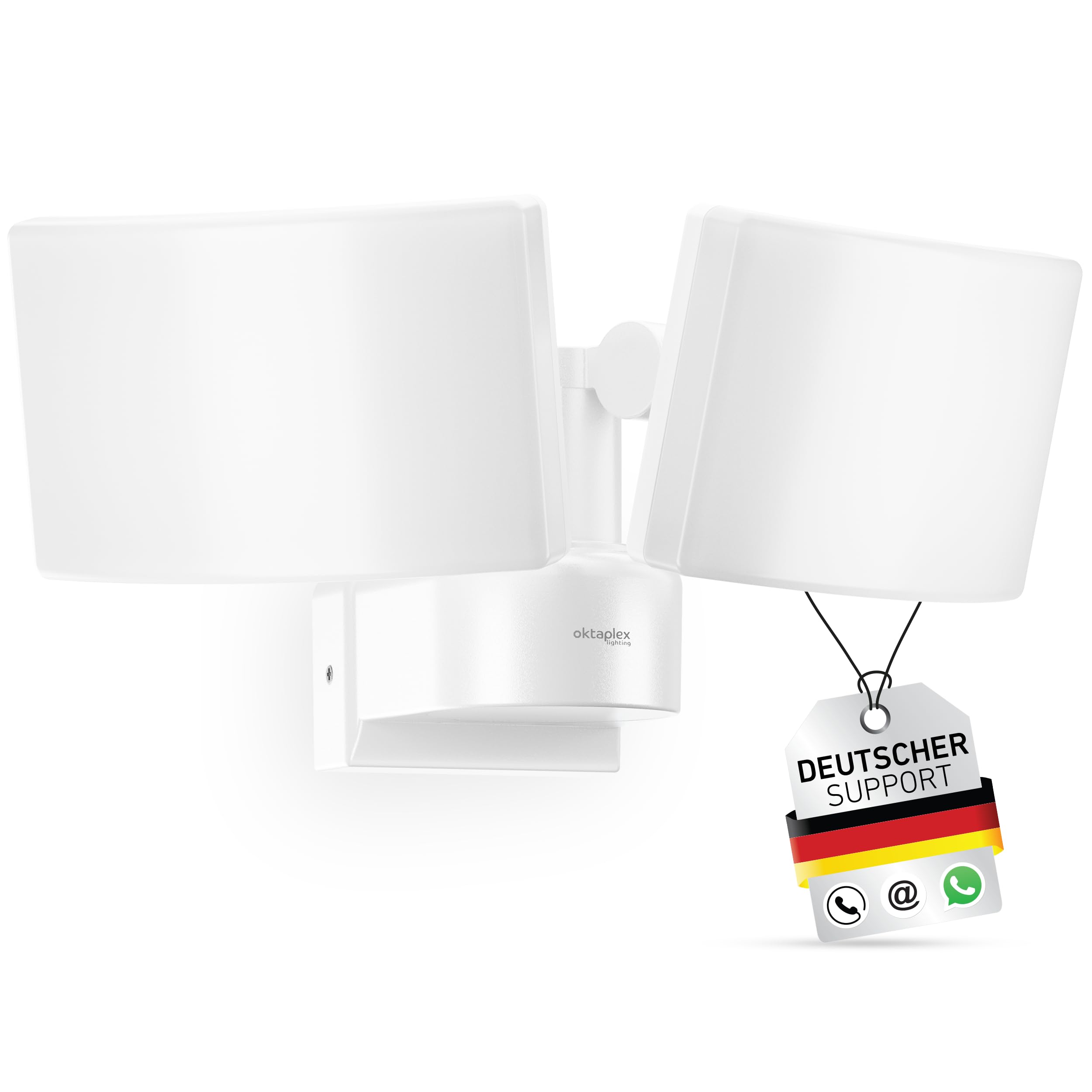 Oktaplex Cali lampa zewnętrzna z możliwością obrotu, 3000 K, 40 W, ciepła biel | Lampa ścienna IP65, zewnętrzny projektor LED, biały, 230 V, lampa zewnętrzna
