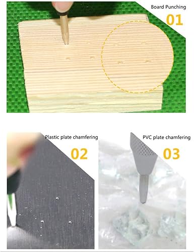 Miniatura 6 de Fuerte rodamiento automático de bolas automático con mango cómodo agujero central perforador central herramienta de perforación de agujero central