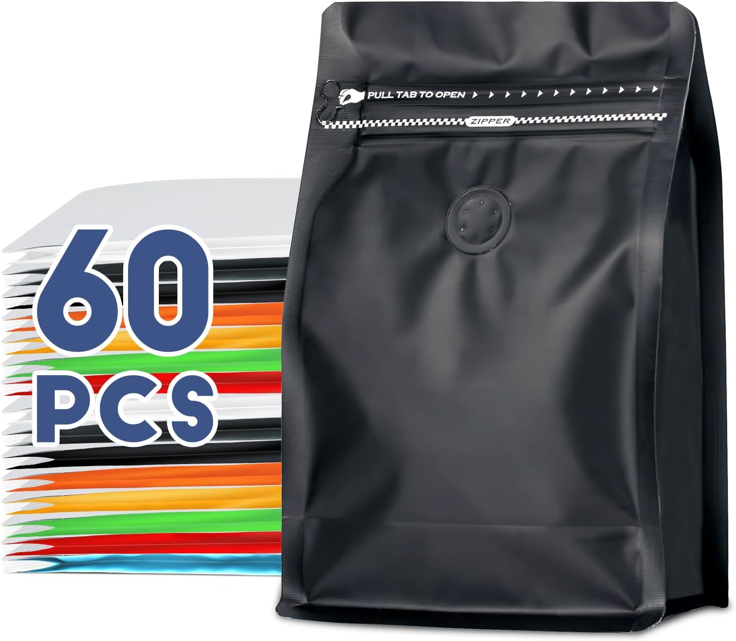 50 Count 12oz Red Coffee Bags with Aluminum Foil Liner