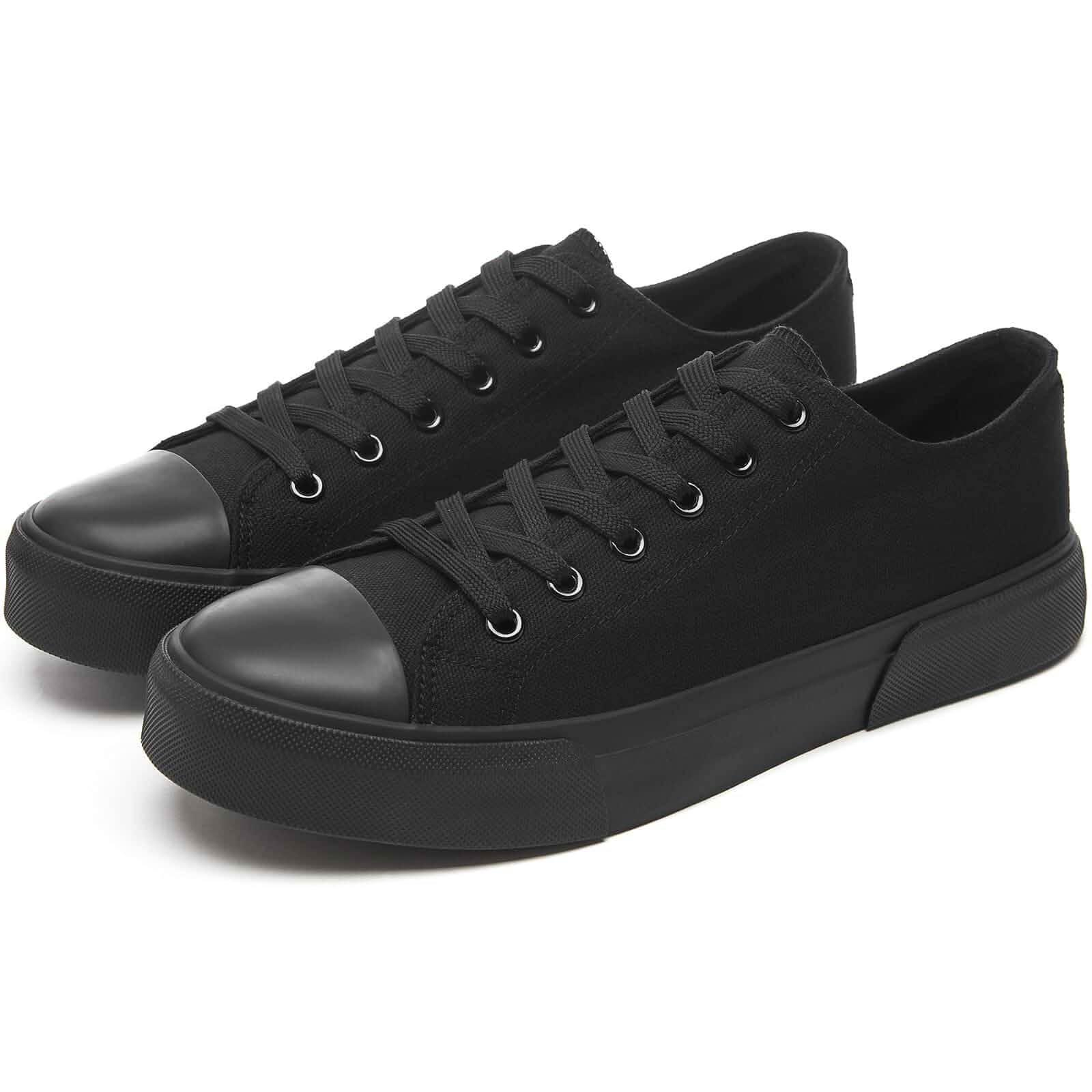 yageyan Men Canvas Low top Shoes Classic Casual Sneakers Mens Fashion Shoes Comfortable Mens Laced Up Black Shoes White Walking Shoes
