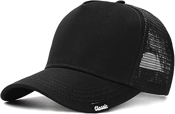 5 Panels High Crown Trucker Hats Mens Outdoor Breathable Full Mesh Snapback Baseball Caps Wide Brim Sun Hats Plus Size Q1037