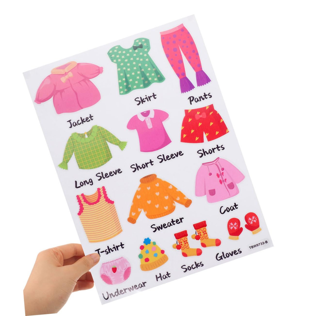 Toddmomy 8 Set adesivi per guardaroba etichetta decalcomanie vestiario guardaroba di abbigliamento vivaio etichette di ordinamento del comò etichette di classificazione dei vestiti pvc